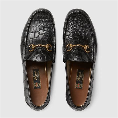 gucci alligator loafers men's|Gucci 1953 horsebit loafer men's.